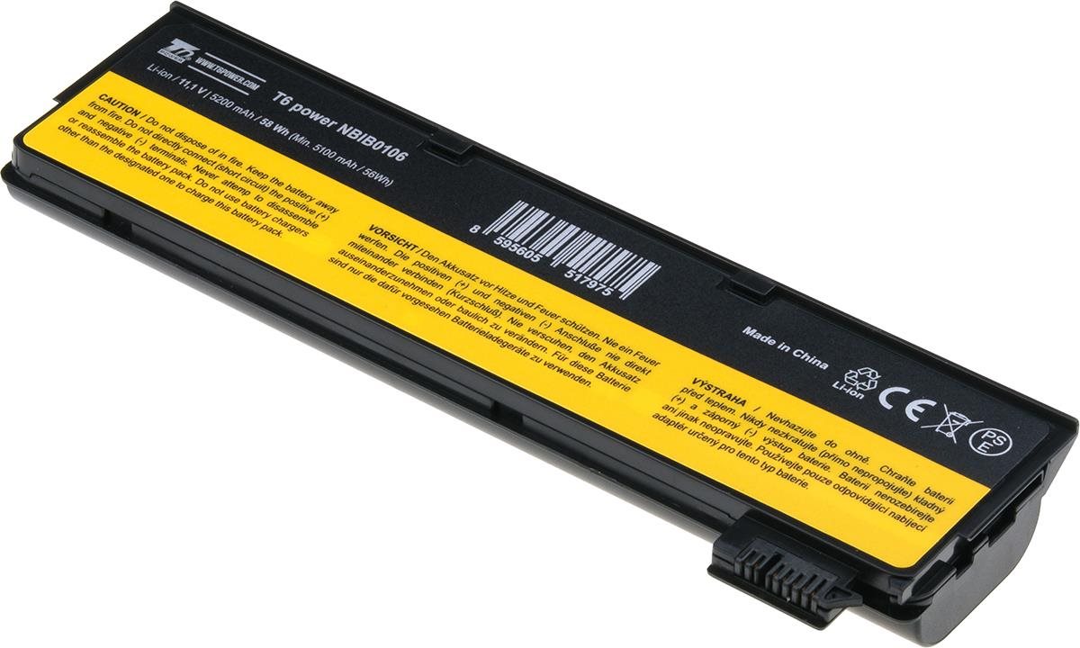 T6 Power pre Lenovo ThinkPad X260 20F5, Li-Ion, 11,1 V, 5200 mAh (58 Wh), čierna