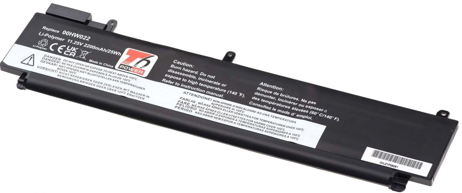 T6 Power pre notebook Lenovo 00HW023, Li-Poly, 11,25 V, 2200 mAh (25 Wh), čierna