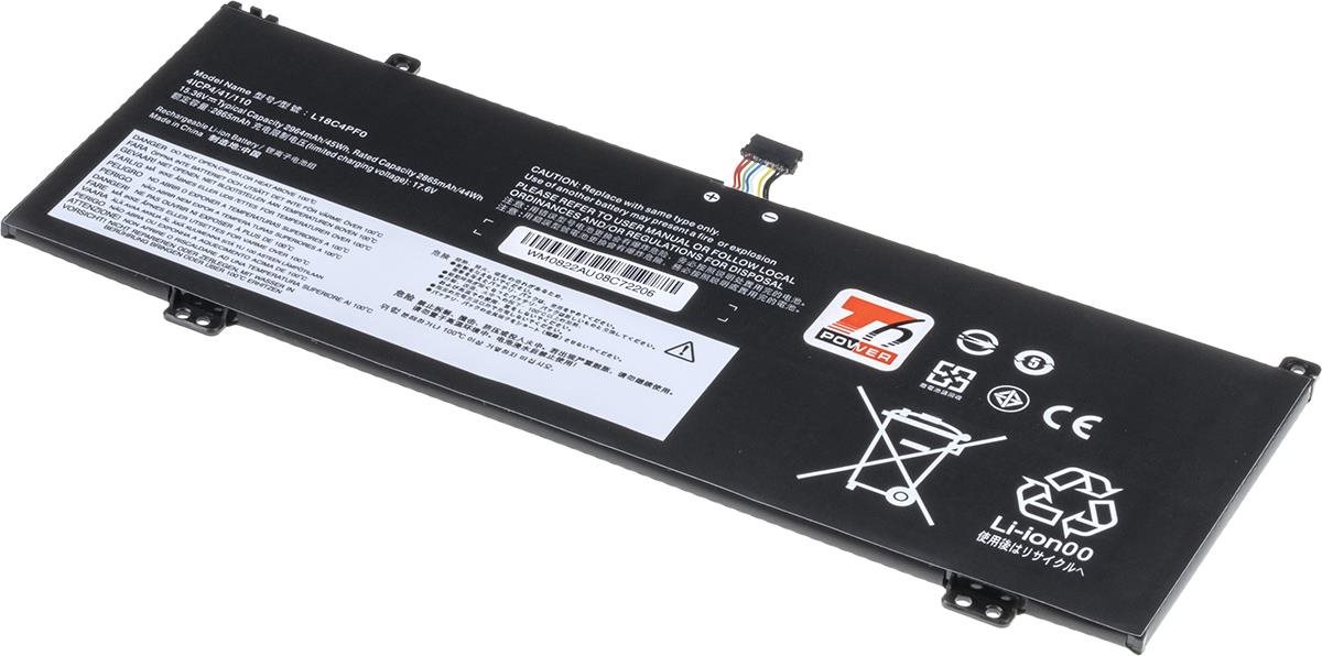 T6 Power na notebook Lenovo L18C4PF0, Li-Poly, 15,36 V, 2 964 mAh 45 Wh