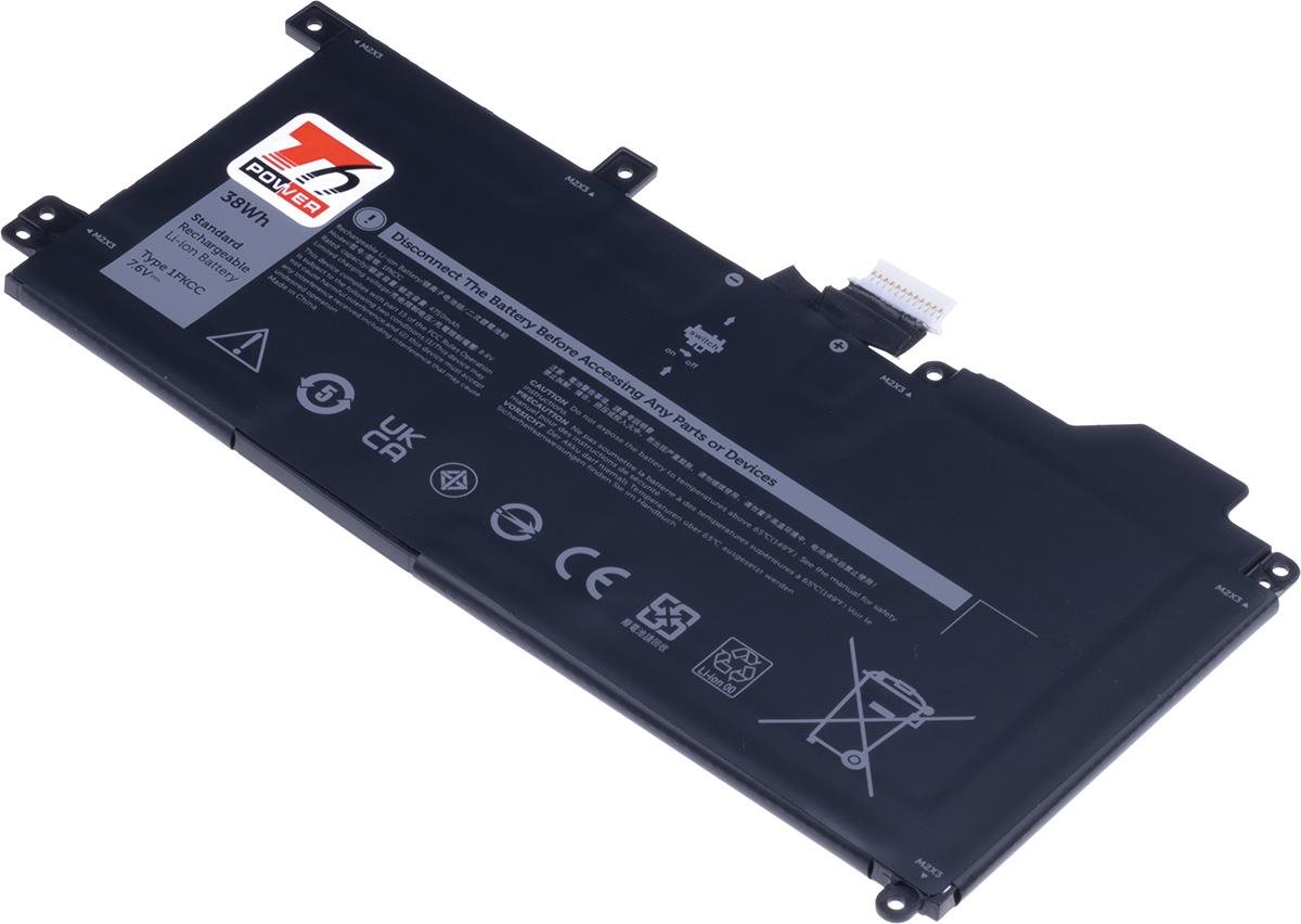 T6 Power pre Dell Latitude 12 7200 2in1, Li-Poly, 7,6 V, 5000 mAh (38 Wh), Čierna