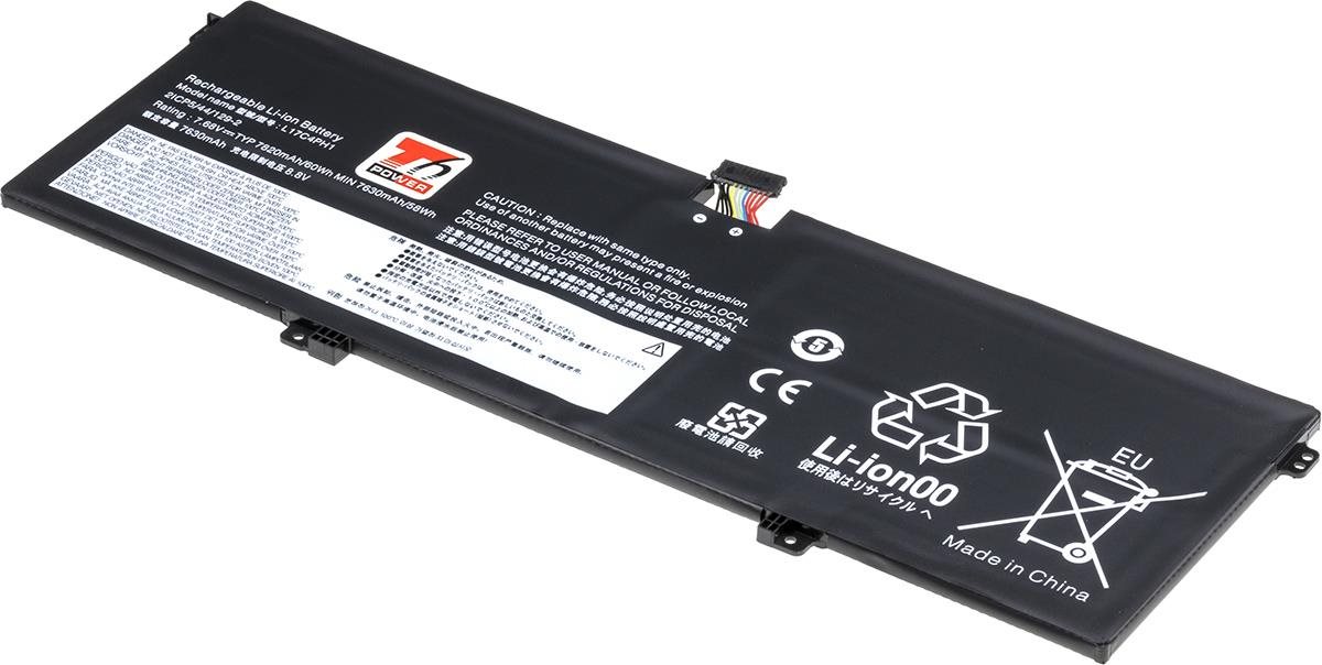 T6 Power pre Lenovo Yoga C930-13IKB 81C4, Li-Poly, 7,68 V, 7820 mAh (60 Wh), Čierna