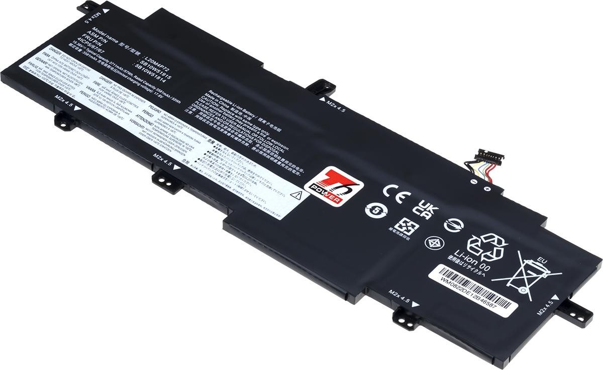 T6 Power pre Lenovo ThinkPad T14s Gen 2 20XF, Li-Poly, 15,36 V, 3711 mAh (57 Wh), čierna