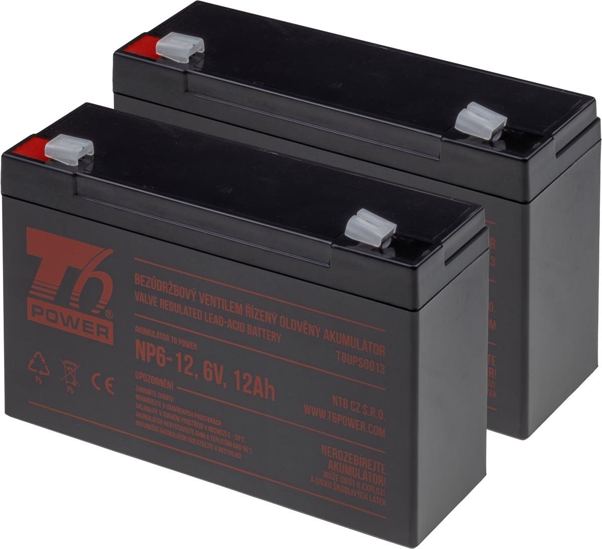 Sada baterií T6 Power pro APC Back-UPS 550ES, VRLA, 6 V
