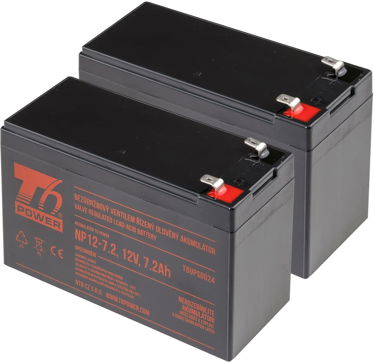 Sada baterií T6 Power pro APC Smart-UPS 750VA, VRLA, 12 V
