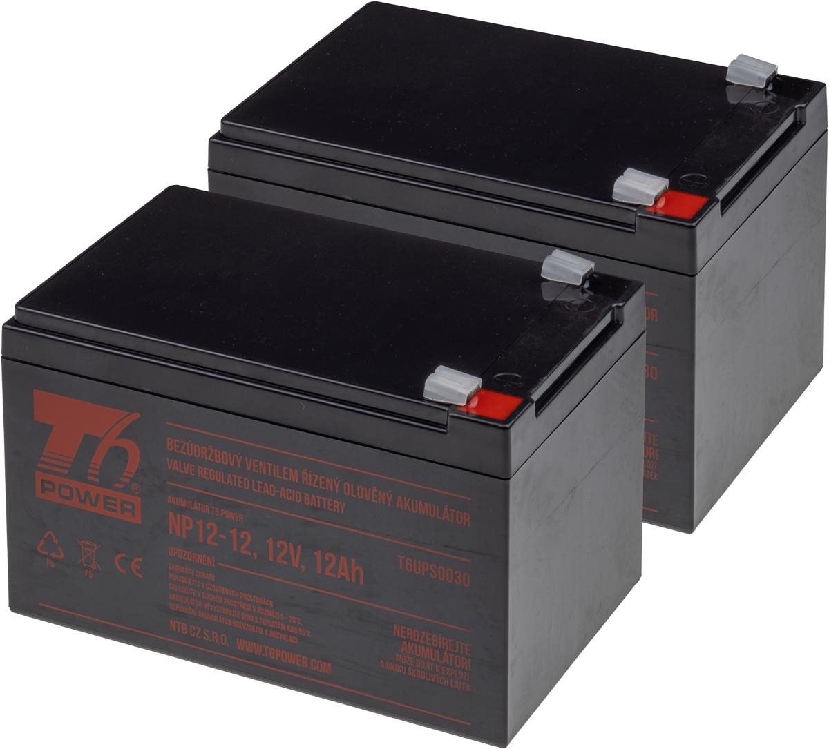 Sada baterií T6 Power pro APC Smart-UPS SMT1000IC, VRLA, 12 V