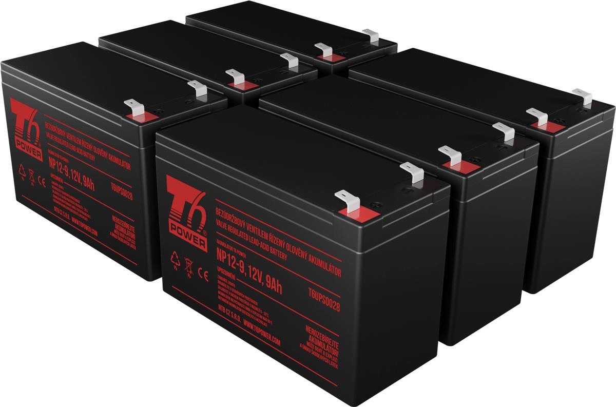 Sada baterií T6 Power pro Dell 1920W Rack UPS, VRLA, 12 V