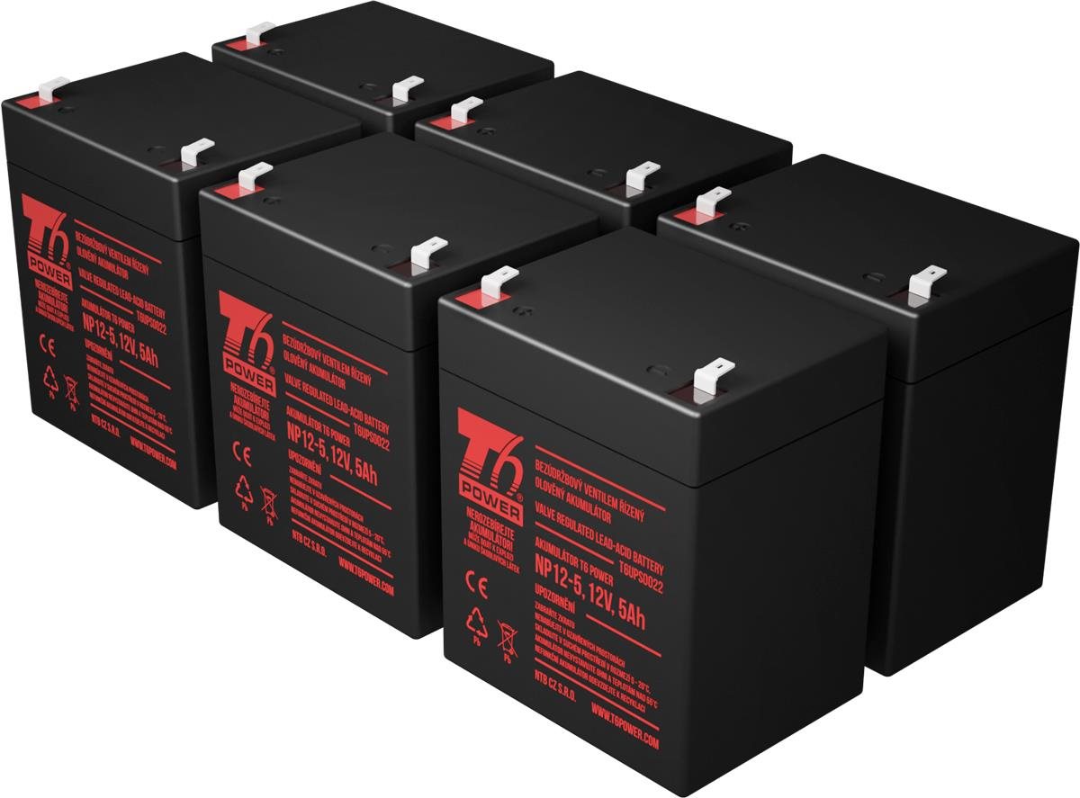 Sada baterií T6 Power pro záložní zdroj APC RBC141, VRLA, 12 V