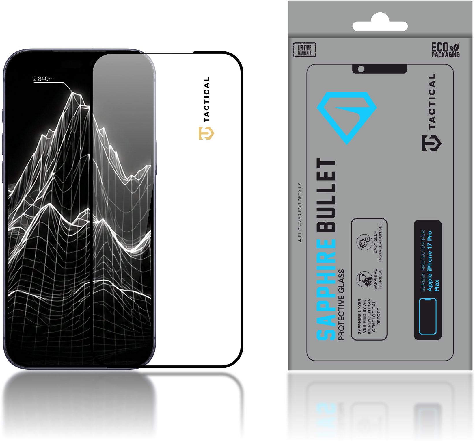 Tactical Sapphire Bullet sklo pre Apple iPhone 17 Pro Max