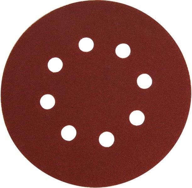 Extol Premium (8803568) papier brúsny výsek, suchý zips, bal. 10 ks, 8 otvorov, pr. 125mm, P240