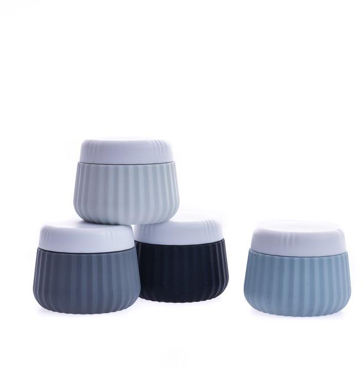 Take it shop Silikónové cestovné tégliky, 30 ml – súprava 4 ks, sivé