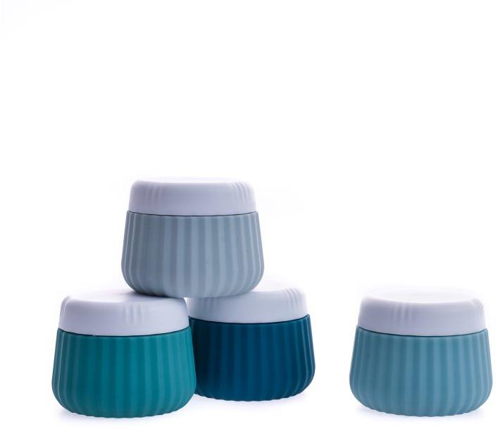 Take it shop Silikónové cestovné tégliky, 30 ml – súprava 4 ks, mätovo zelené