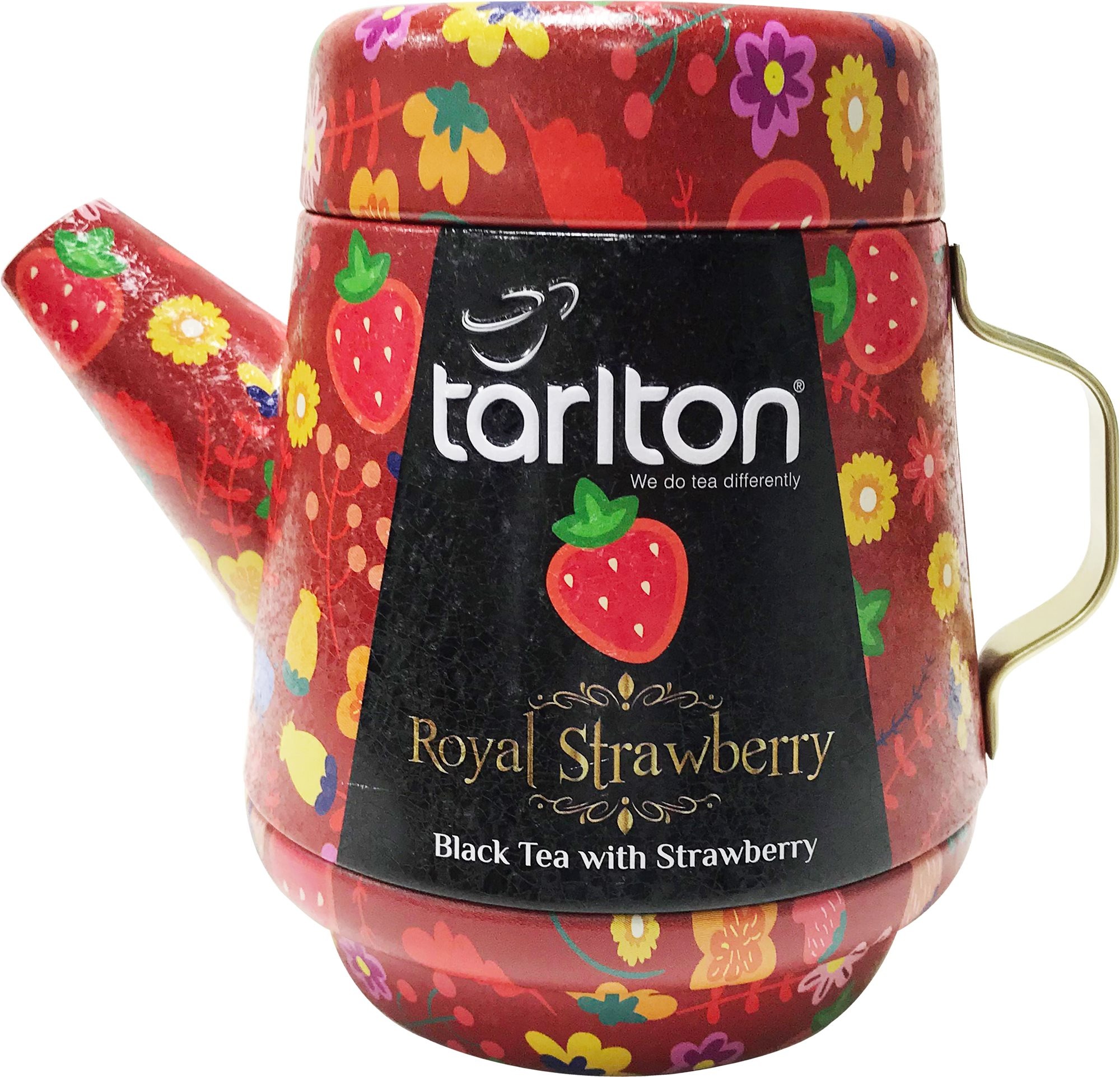 TARLTON Tea Pot Royal Strawberry Black Tea 100 g, plech