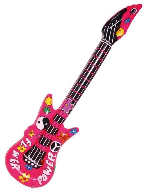 Funnyfashn Nafukovacia gitara hippie – hipís – 60. roky – 105 cm