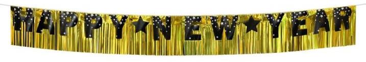 GODAN Happy new year Zlaté pozadie 180 × 22 cm
