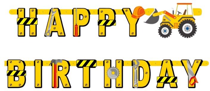 GODAN Girlanda Happy birthday – stavba – stavenisko 360 cm