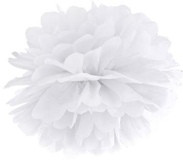 PARTYDECO Papierový pompom 25 cm biely