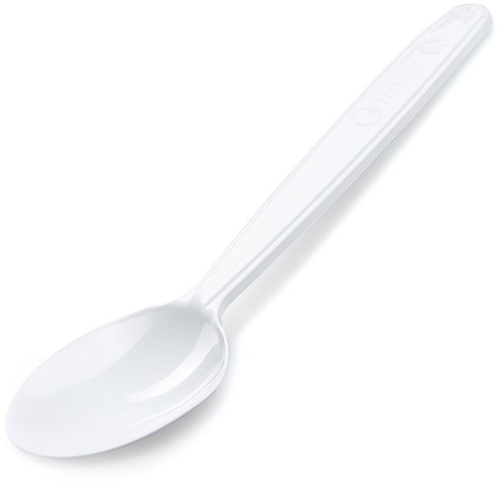 Wimex plastová lyžica 18,5 cm, znovupoužiteľná, biela – 50 ks