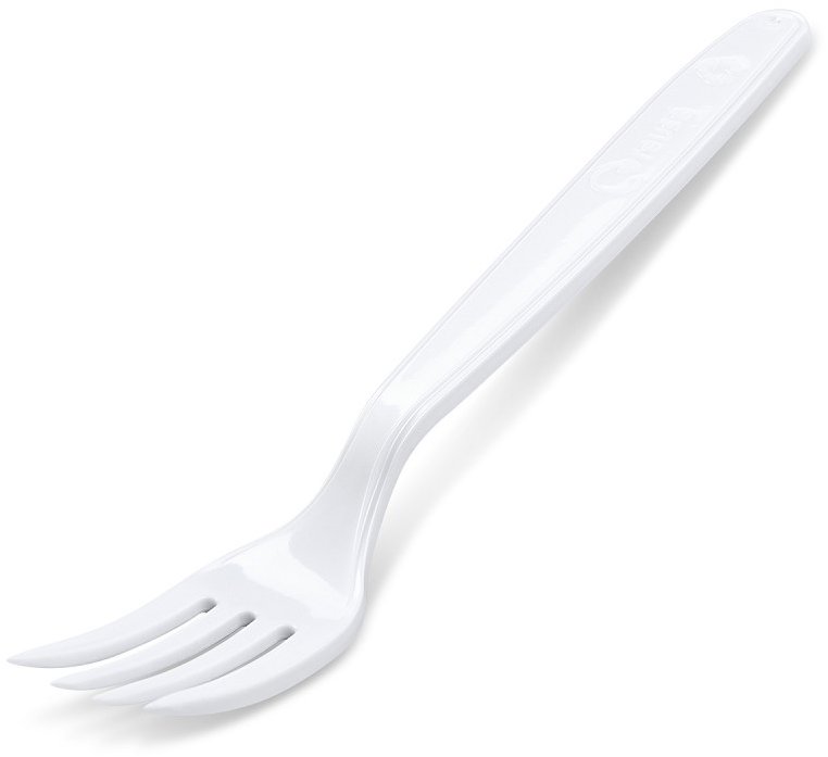Wimex plastová vidlička 18,5 cm, znovupoužiteľná, biela – 50 ks