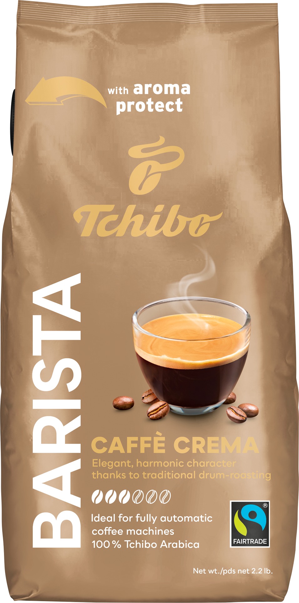 Tchibo Barista Caffé Crema, zrnková, 1000 g