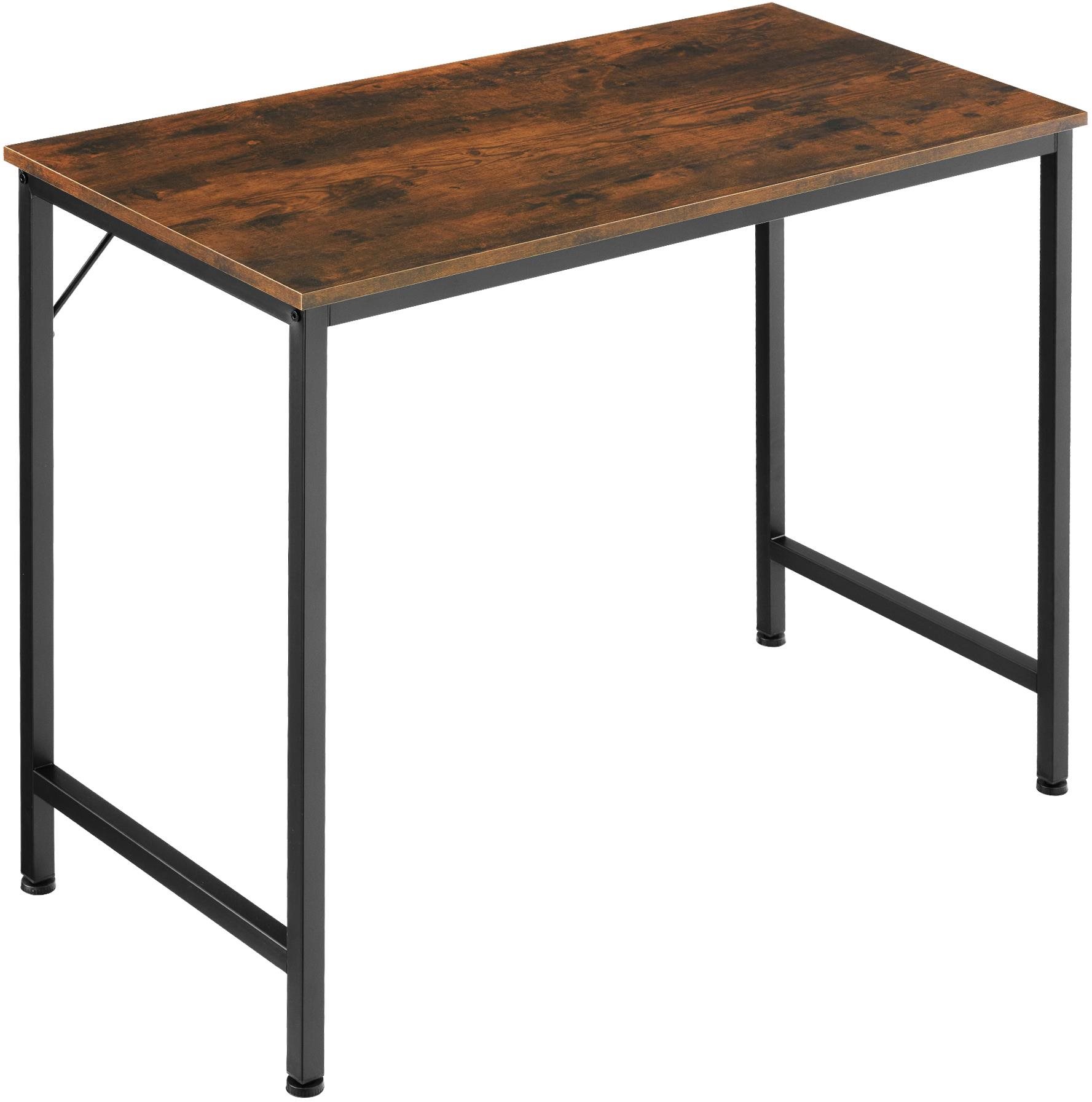 Tectake Písací stôl Jenkins, Industrial tmavé drevo, 80 cm