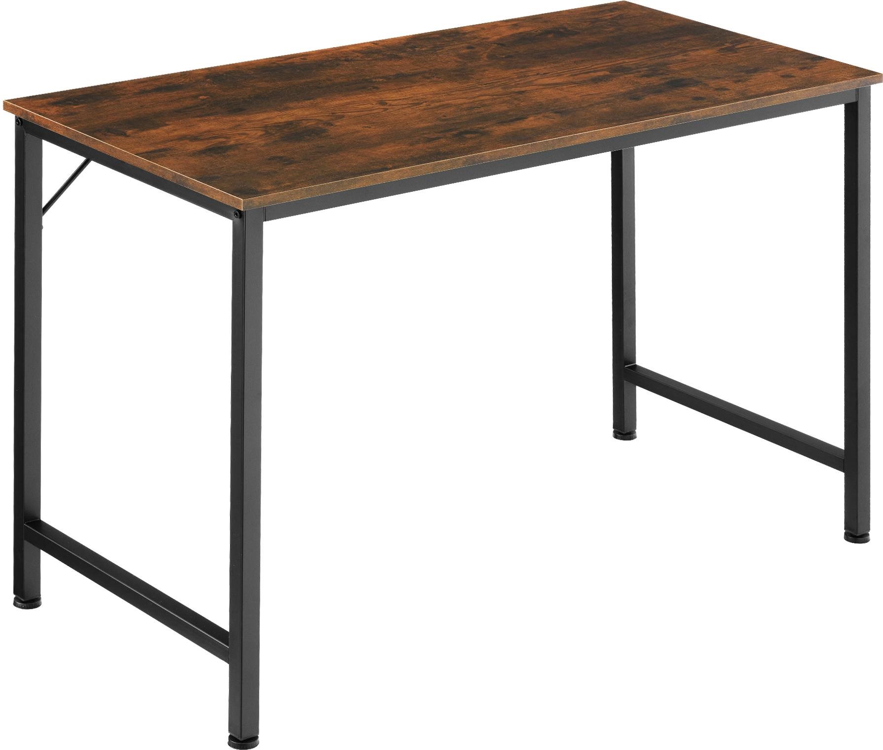 Tectake Písací stôl Jenkins, Industrial tmavé drevo,120 cm