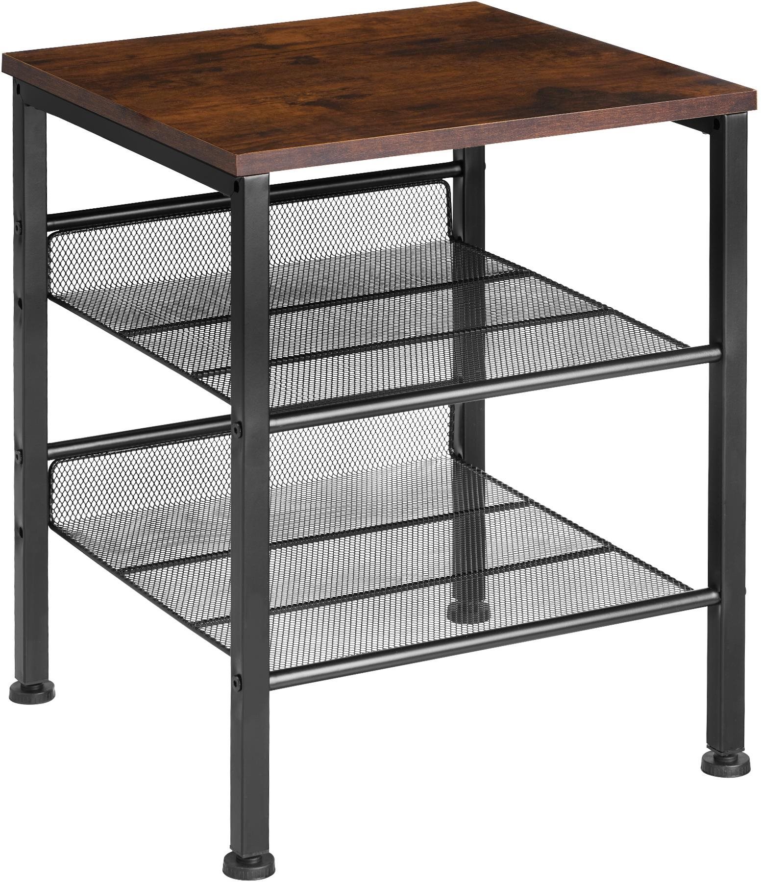 Tectake Odkladací stolík Lincoln 40,5 × 40 × 50,5 cm, Industrial tmavé drevo