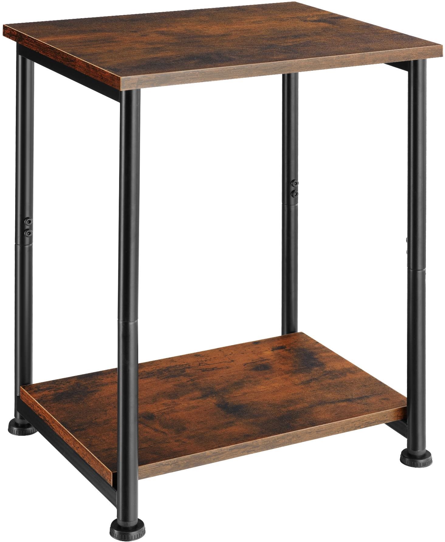 Tectake Odkladací stolík Yonkers 38,5 × 30 × 51,5 cm, Industrial tmavé drevo