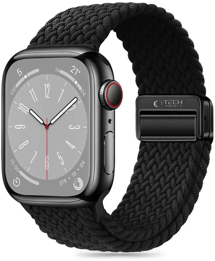 Tech-Protect Nylon Mag na Apple Watch 44/45/49 mm, čierny