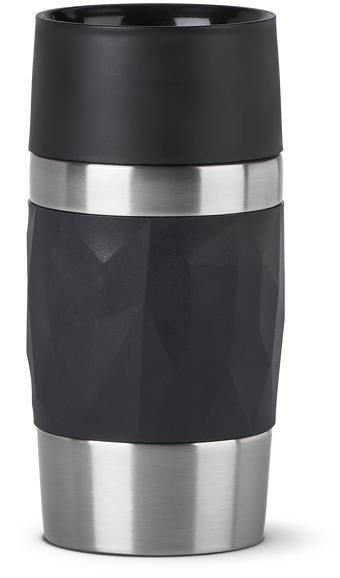 Tefal Cestovný hrnček 0,3 l COMPACT MUG čierny/nehrdzavejúca oceľ N2160110