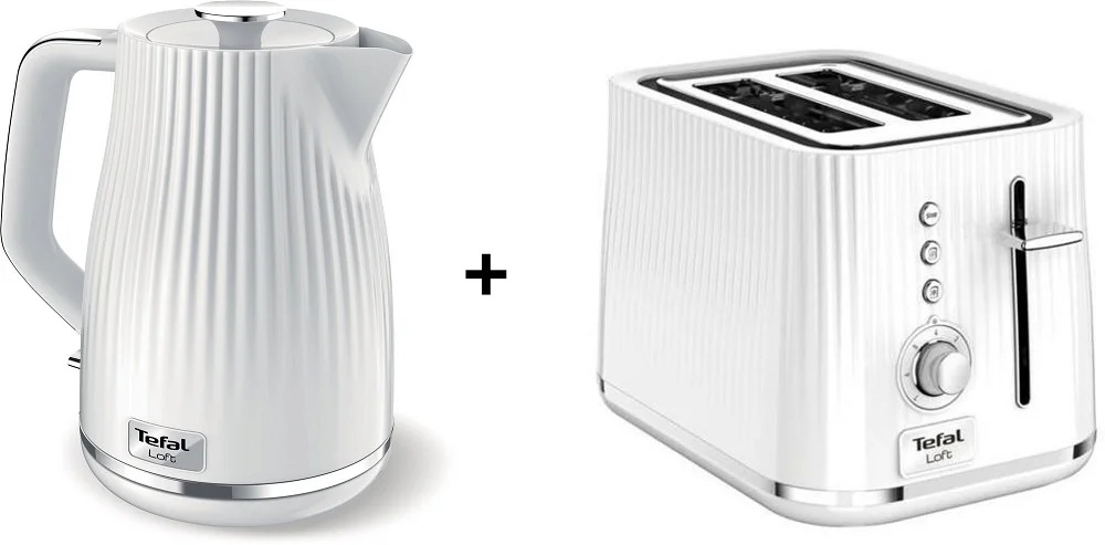 Tefal KO250130 Loft biela + Hriankovač Tefal TT761138 Loft 2S