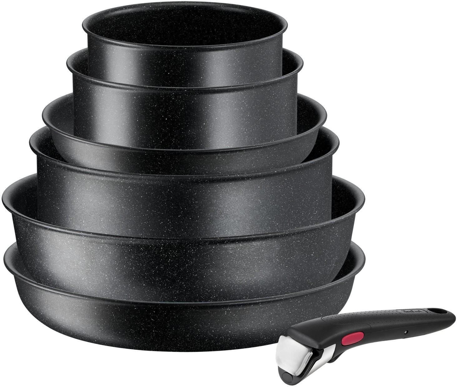 Tefal Súprava riadu Ingenio Black Stone 7 ks L3998702