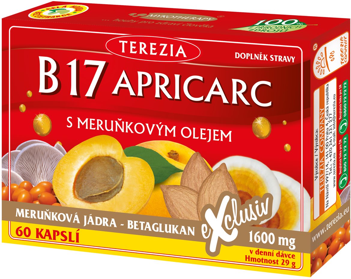 Terezia B17 APRICARC s marhuľovým olejom 50 + 10 kapsúl
