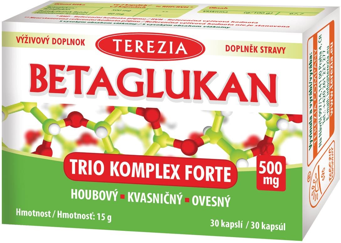 TEREZIA Betaglukán Trio Komplex Forte 500 mg, 30 kapsúl