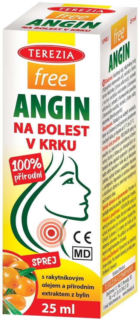 TEREZIA freeANGIN sprej proti bolesti v hrdle 25 ml