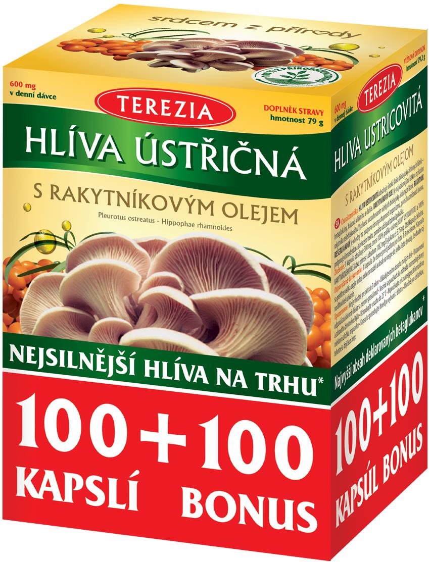 TEREZIA Hliva ustricová s rakytníkovým olejom 100 + 100 kapsúl