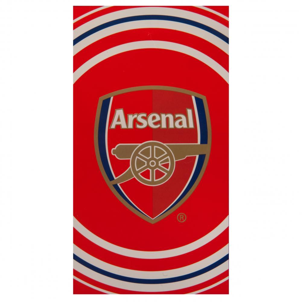 FotbalFans Osuška Arsenal FC, červená, 100% bavlna, 70 × 140 cm