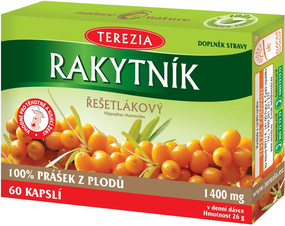 TEREZIA Rakytník rešetliakový prášok z plodov 60 kapsúl