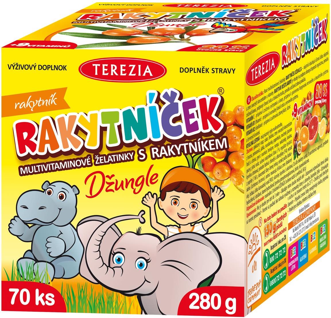 RAKYTNÍČEK želatínky DŽUNGĽA 70 ks