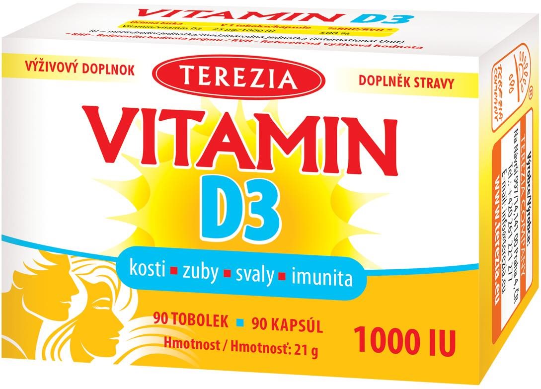 TEREZIA Vitamín D3 1000 IU 90 toboliek