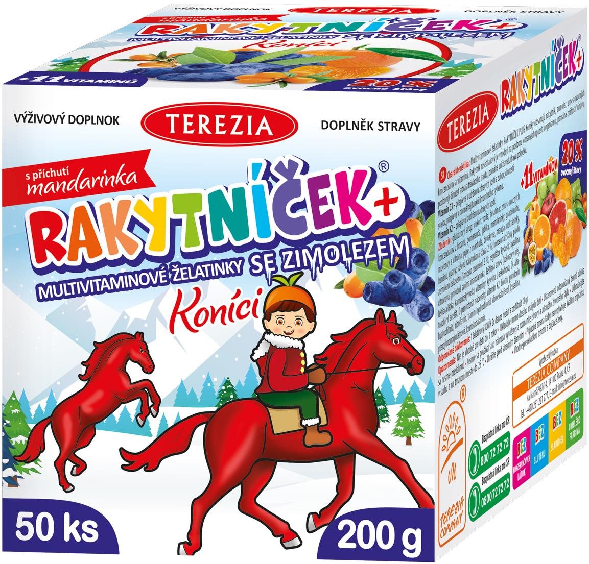 RAKYTNÍČEK+ želatínky so zemolezom KONÍKY 50 ks