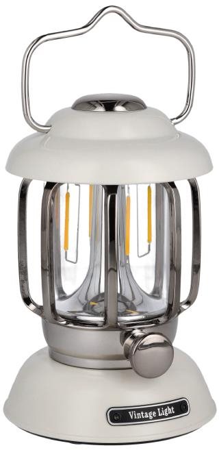 Tesla LED Retro dekoratívny lampáš 5 W, 370 lm, 2× 2200 mAh, IP44, biela