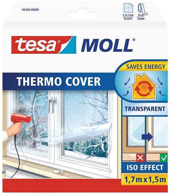 tesamoll Thermo Cover priehľadná izolačná fólia 1,7 m × 1,5 m