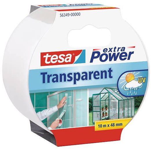 tesa Extra Power Transparent, průhledná, silně lepivá, 10m x 48m