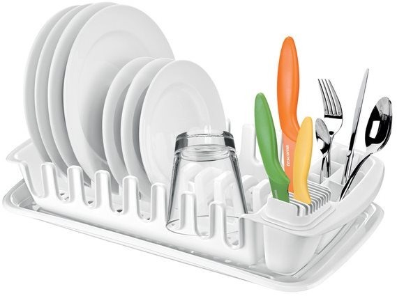 TESCOMA Odkvapkávač s podnosom CLEAN KIT, biely