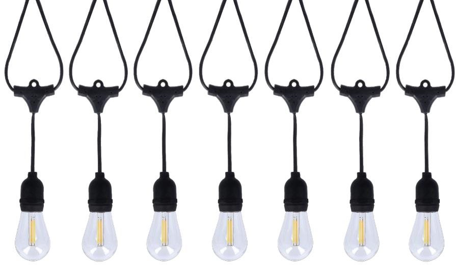 Tesla párty reťaz, 15LED, 13,5 m + 2 m, 11 režimov, 2 700 + 6 000 K, ovládač, timer