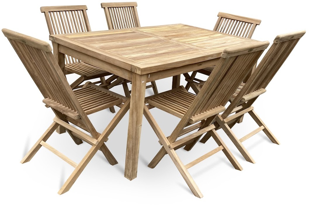 NOELA Set záhradného nábytku teak CLASIC I. 1+6