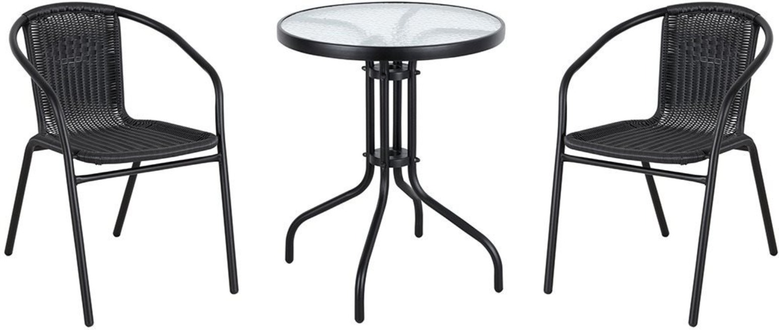 NOELA Set záhradného nábytku ratanový BISTRO 1+2