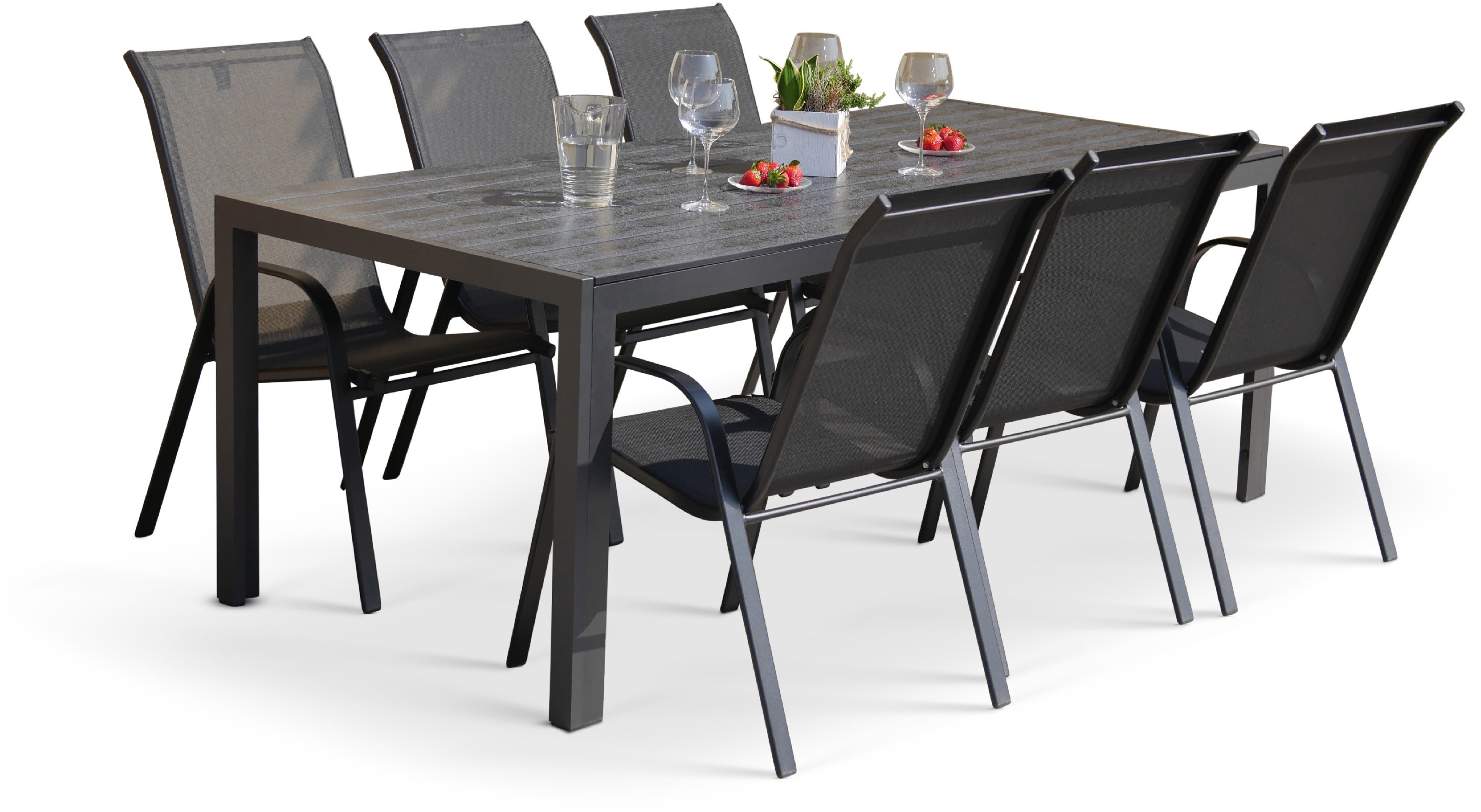 NOELA Set záhradného nábytku Viking XL 6 + 1 Ramada