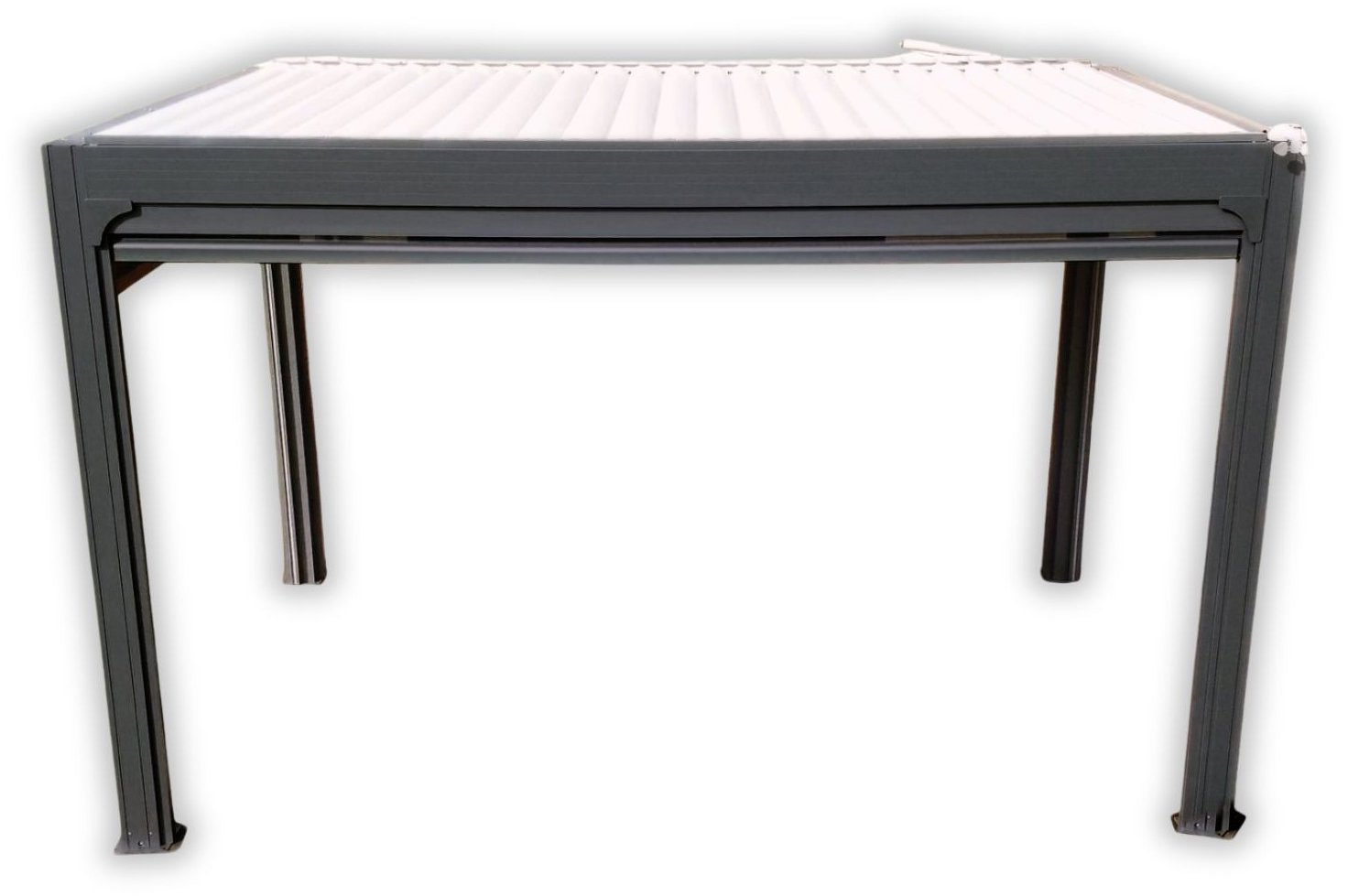 NOELA Bioklimatická automatická pergola PREMIUM, antracit, 3 × 4 m, biele lamely