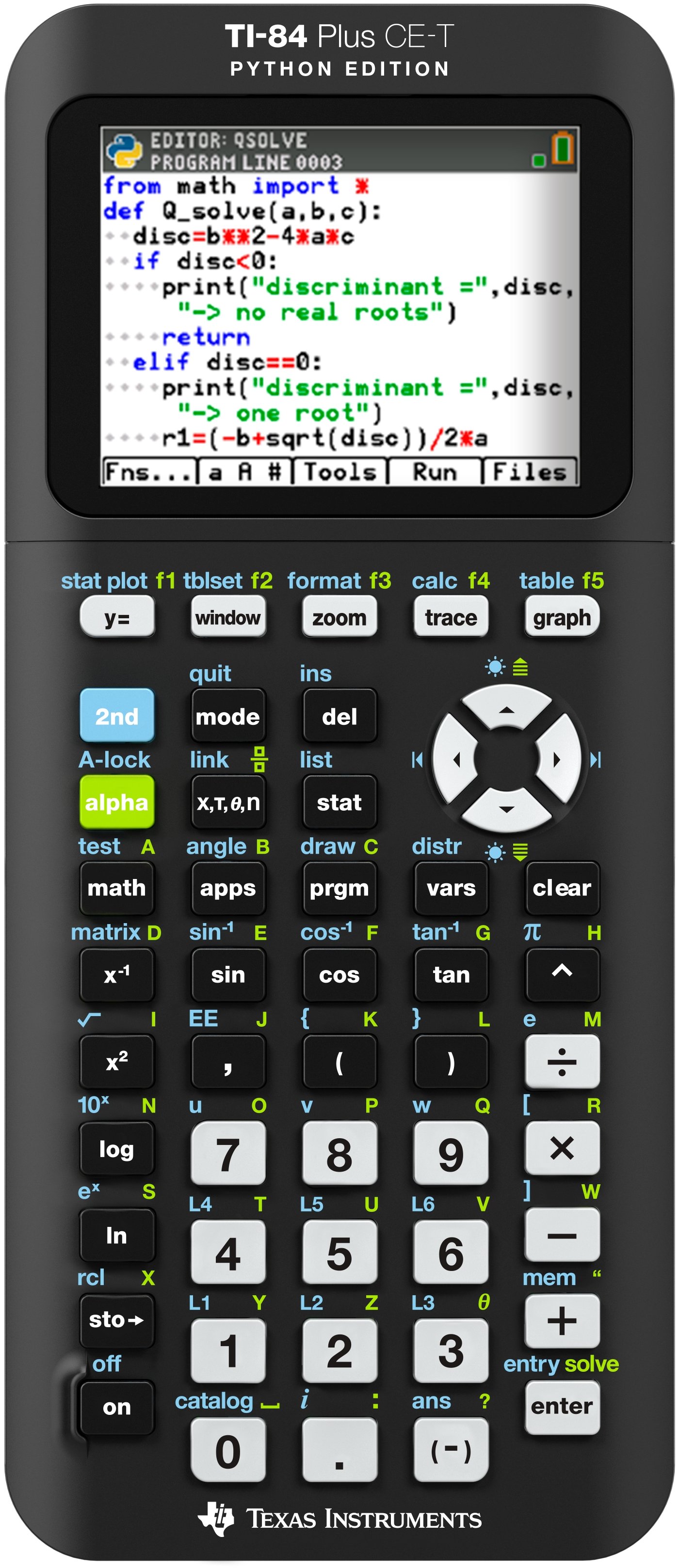 TEXAS INSTRUMENTS TI-84 PLUS CE-T Python Edition FC